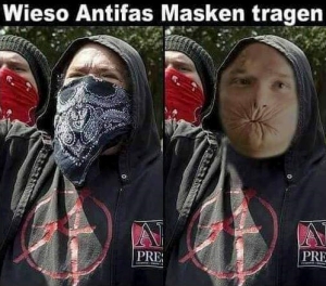 Antifa-Arschgesicht